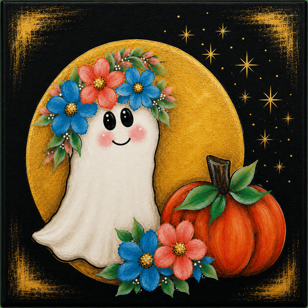 Picture for: Painting Class - Moon & Stars Ghost Girl