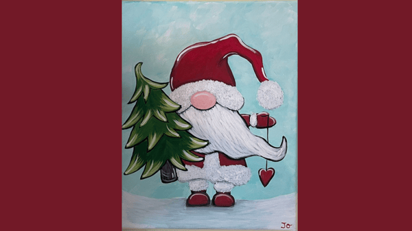 Picture for: Santa Gnome & His Christmas Tree Acrylic Painting With Jacki Oltz