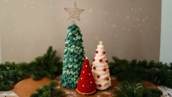 Picture for: 3 Chunky Yarn Christmas Trees