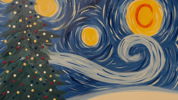 Picture for: Sunshine and Canvas: Winter Starry Night and Snowy Snowman