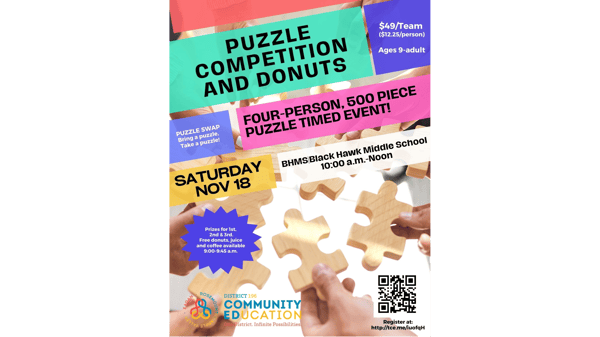 Course Puzzle Competition and Donuts (teams of four, ages 9+) image 2