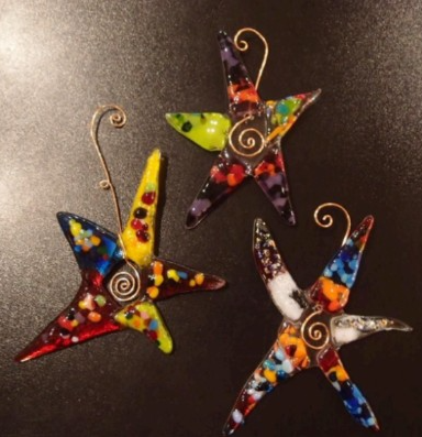 Course Fused Glass Classic Holiday Ornaments image 3