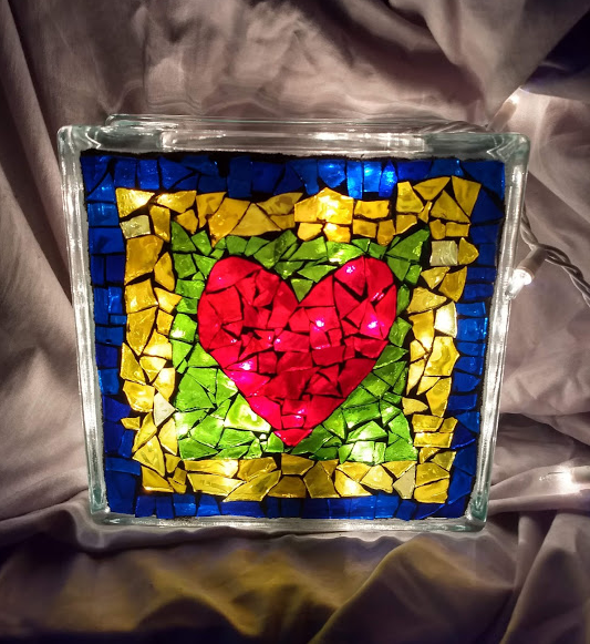 Course Glass Mosaic Window or Table Lamp image 3