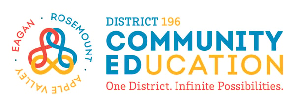 Eagan - Rosemount - Apple Valley 
District 196 
Community Education 
One District. Infinite Possibilities. 