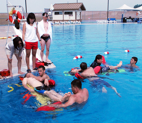 Amercian, Korean Red Cross Lifeguards train for the times