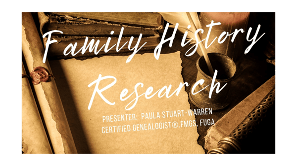 Picture for: Family History Research with Paula Stuart-Warren