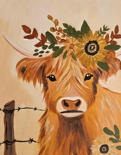 Picture for: Honey the Highland - Acrylic on Canvas