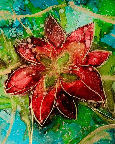 Picture for: Alcohol Ink Poinsettia