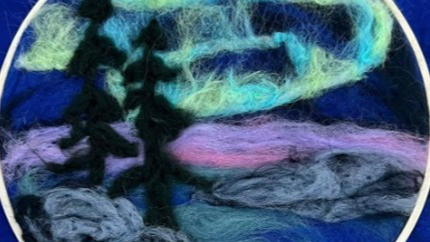 Picture for: Northern Lights Needle Felt Painting