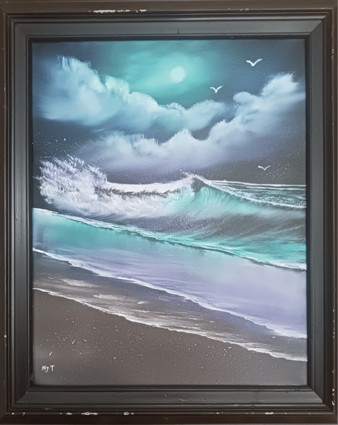 Picture for: Bob Ross Oil Painting Paint It & Take It Class - Moonlit Seascape