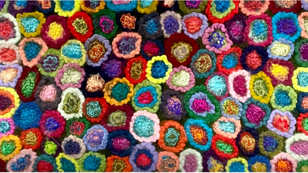 Course Circles - Felted Table Runner image 1