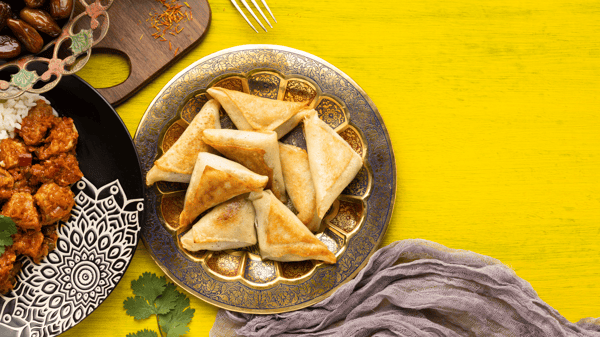 Course Egg Rolls and Samosa by Mimi image 1