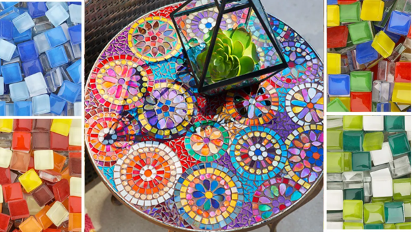 Course Glass Mosaic Table or Sign image 1