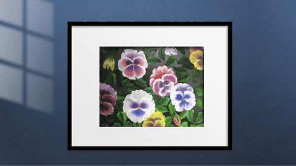 Course Bob Ross Style Painting - Pansies image 1