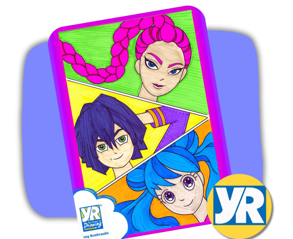 Picture for: K-Pop Anime Manga Art with Young Rembrandts