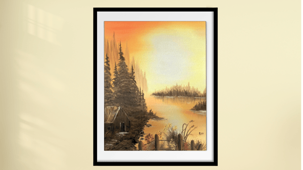 Picture for: Bob Ross Style Painting - Yellow Sky