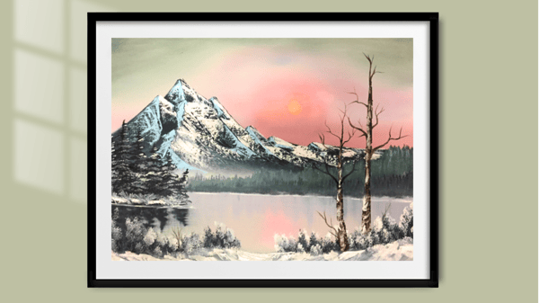Picture for: Bob Ross Style Painting - Pink Sky