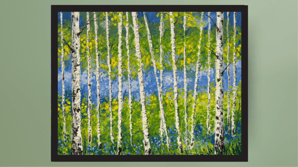 Picture for: Birch Tree Resist Paintings