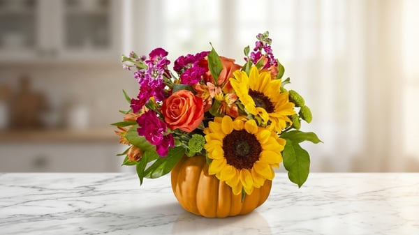 Picture for: Pumpkin & Petals: A Fresh Floral Arrangement