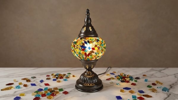 Picture for: Colorful Glass Mosaic Turkish Lamp
