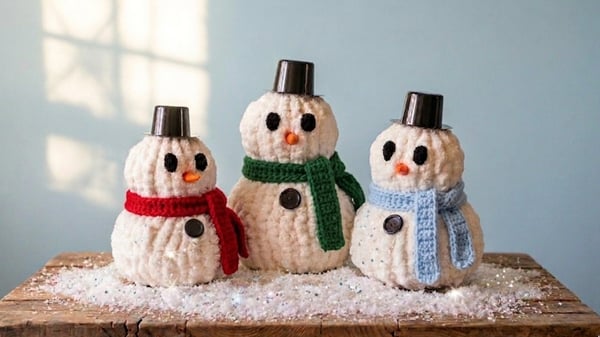 Picture for Hand Knit Chunky Pillow Snowman