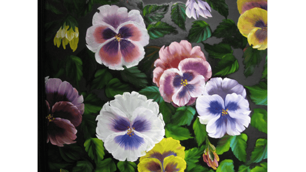Course Pansies: Easy Bob Ross Oil Painting - with Henry Jay Rupp image 1