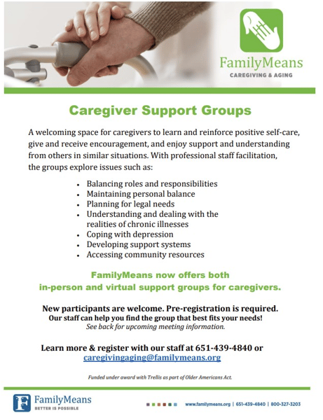 Picture for Caregiver Support Group through FamilyMeans Adult 50+ 2026-2027