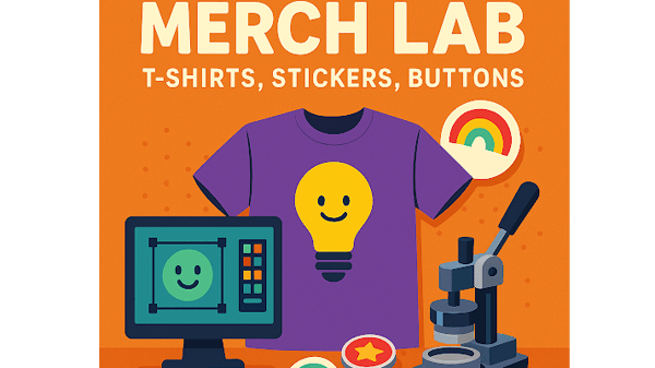 Picture for: Merch Lab: T-Shirts, Stickers, Buttons
