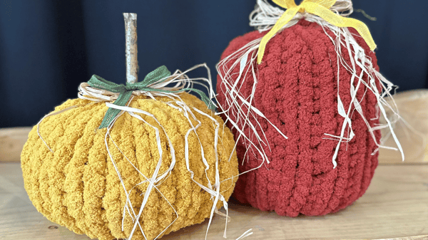 Course Hand Knit Chunky Pillow - Pumpkin image 1