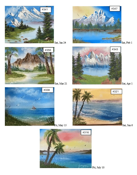 Course Bob Ross “Wet-on-Wet” Oil Painting image 5
