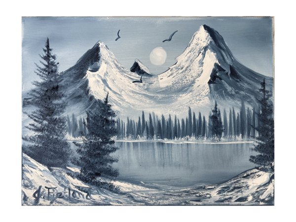 Course Bob Ross “Wet-on-Wet” Oil Painting image 4