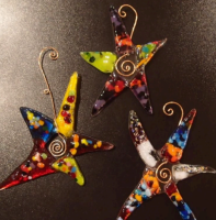 Course Flashy Wire Wrapped Fused Glass Stars Class image 1