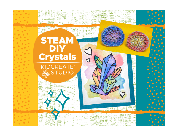 Course STEAM-DIY Crystals with Kidcreate Studio (4-9 years) image 1