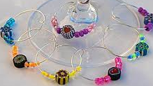 Course Wine Glass Etching and Beaded Stem Charms image 1
