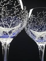 Course Wine Glass Etching and Beaded Stem Charms image 2