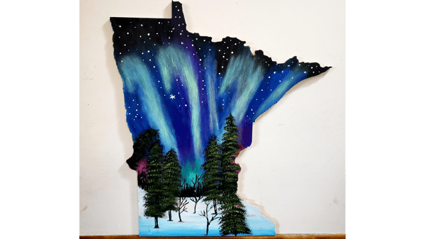 Course Paint the Northern Lights on a 18” MN Cutout! (All ages welcome) image 1