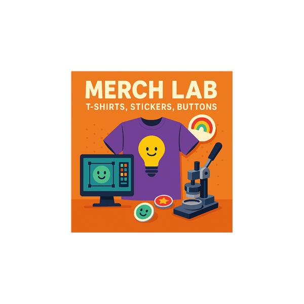 Picture for New! Merch Lab: T-Shirts, Stickers, Buttons (Entering grades 3-9)