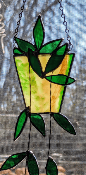 Course Stained Glass Window Planter image 1