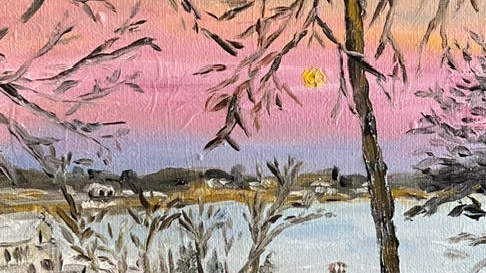 Picture for Oil Painting: Winter Scene - NEW!