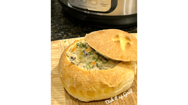 Picture for: Soups & Bread Bowls: Creamy Chicken & Wild Rice, Loaded Potato, & Italian Bread Bowls! - Online