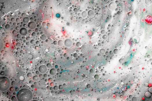 Colorful abstract liquid bubbles creating a dynamic and creative pattern.