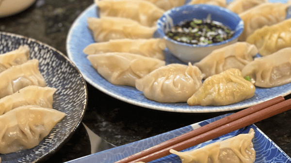 Picture for: Dim Sum Dumpling Dynasty: Pot Stickers with Homemade Wrappers, Filling & Dipping Sauce