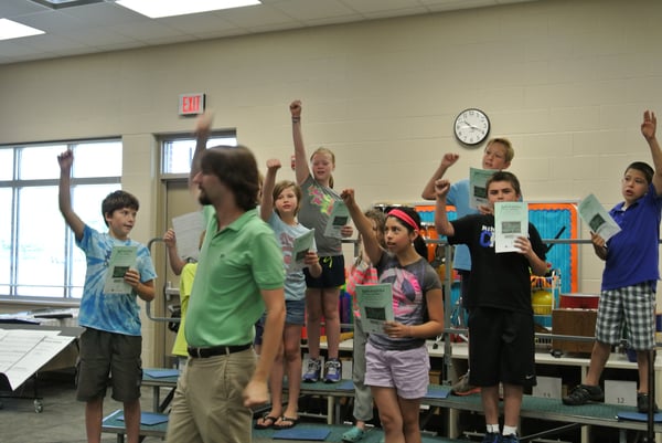 musical activities, Non-School Day, sing, Summer Singers, young students