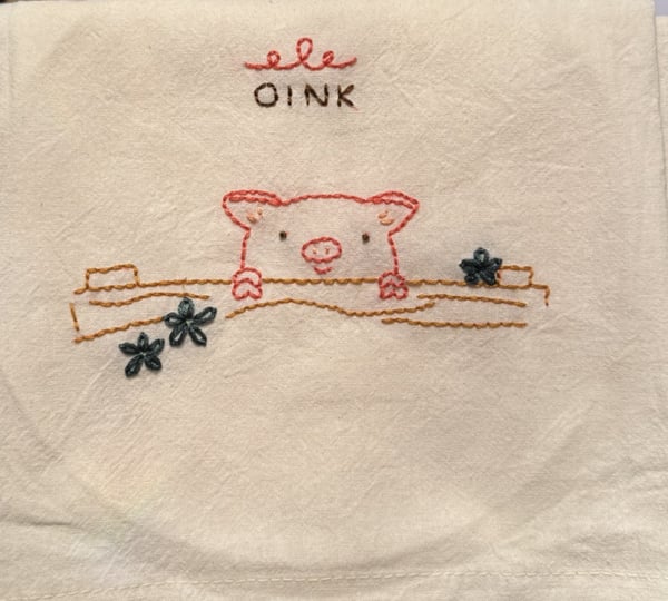 Course Tea Towel Embroidery image 2