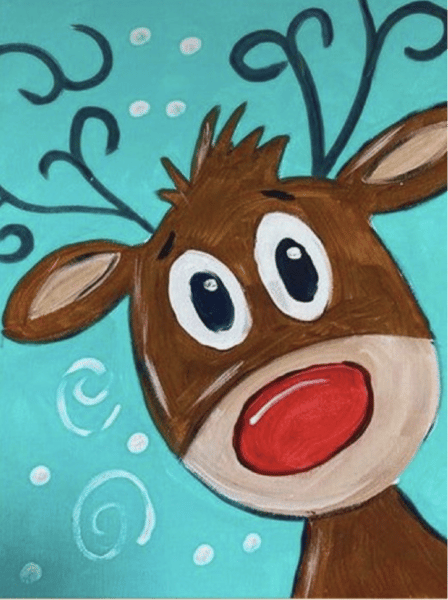 Picture for Paint Along Red-Nosed Reindeer