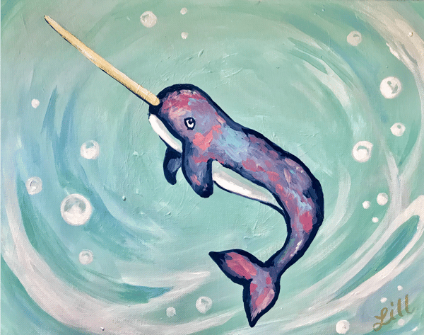 Picture for: Narwhal- Paint with Aryn - Age 7+