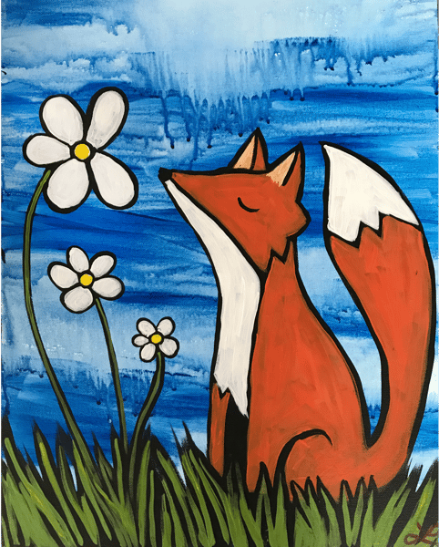 Picture for: Foxy Floral- Paint with Aryn - Age 7+