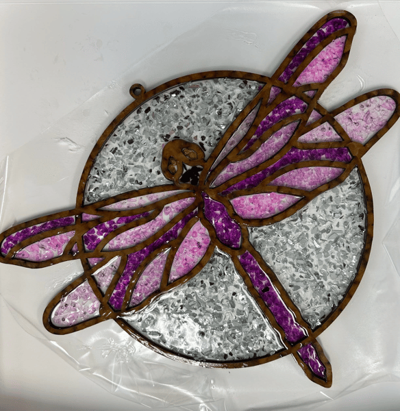 Course NEW! Crushed Glass Sun Catcher image 2