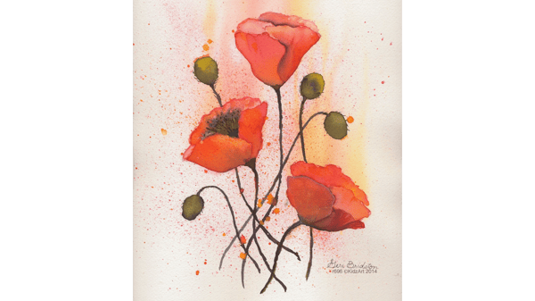Course Watercolor Poppies image 1