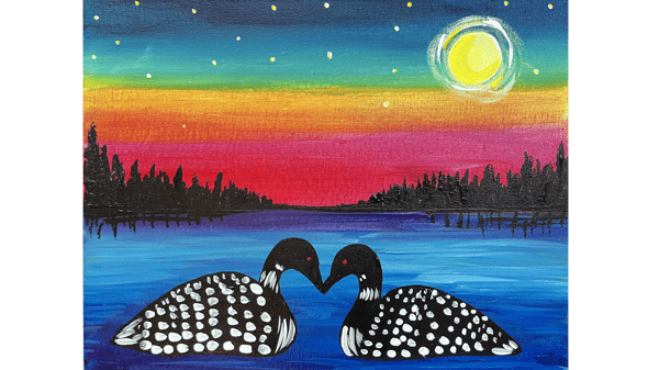 Course NEW! Canvas Fun: Loons in Love (gr. K-5) image 1